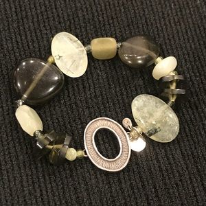 Silpada Sterling Silver and Green Quartz Bracelet